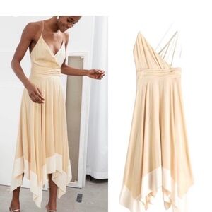 NWT & Other Stories Women's Cream and White Dress size 4